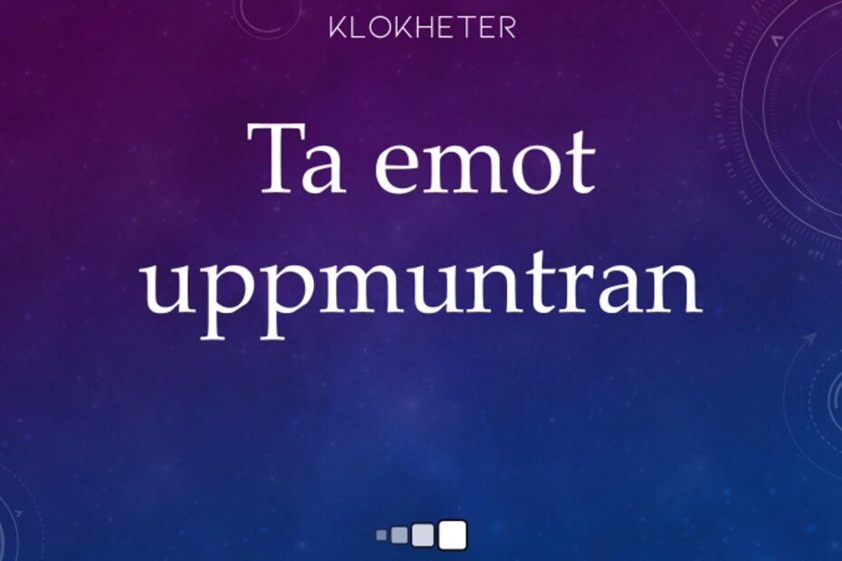 ta emot uppmuntran