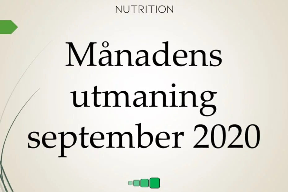Månadens utmaning september 2020