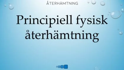 principiell fysisk &aring;terh&auml;mtning