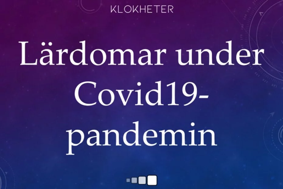 Lärdomar under Covid19-pandemin