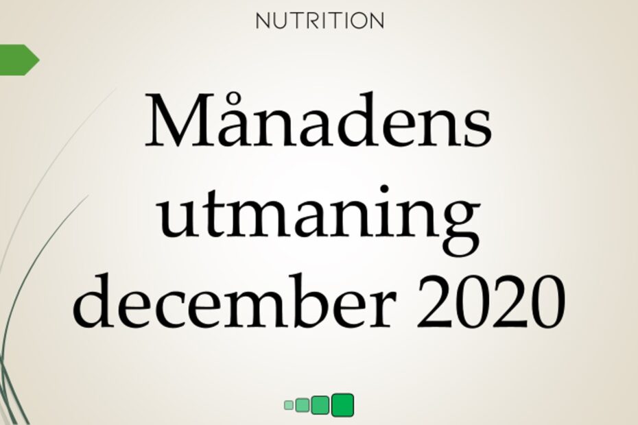 månadens utmaning december 2020