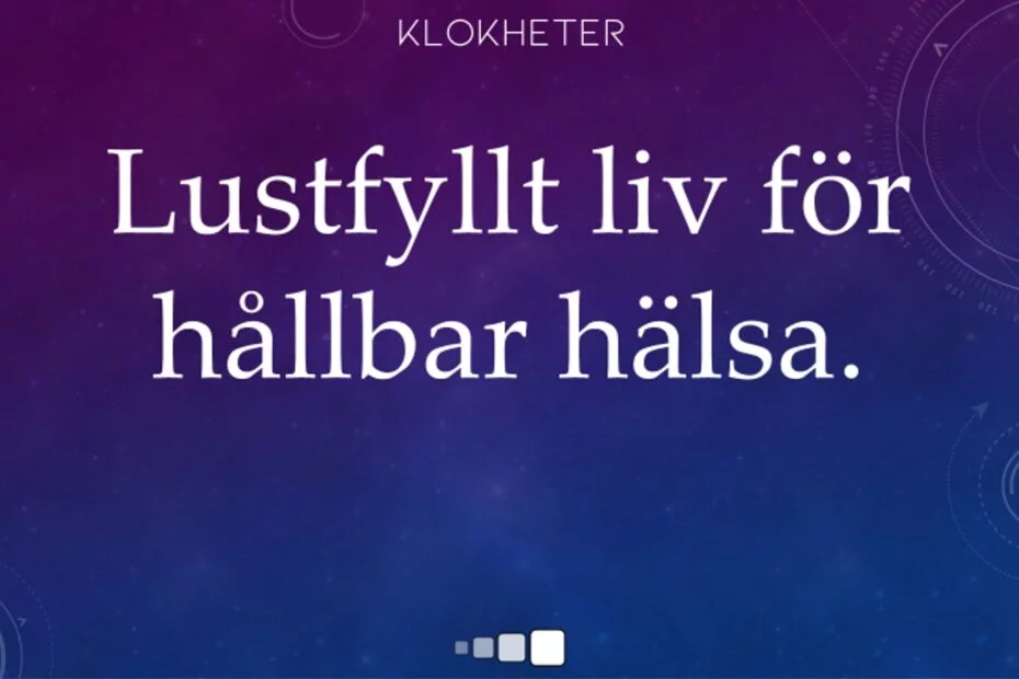 Lustfyllt liv för hållbar hälsa