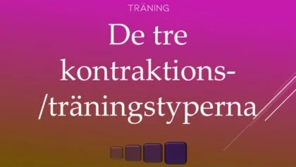 de tre kontraktionstyperna